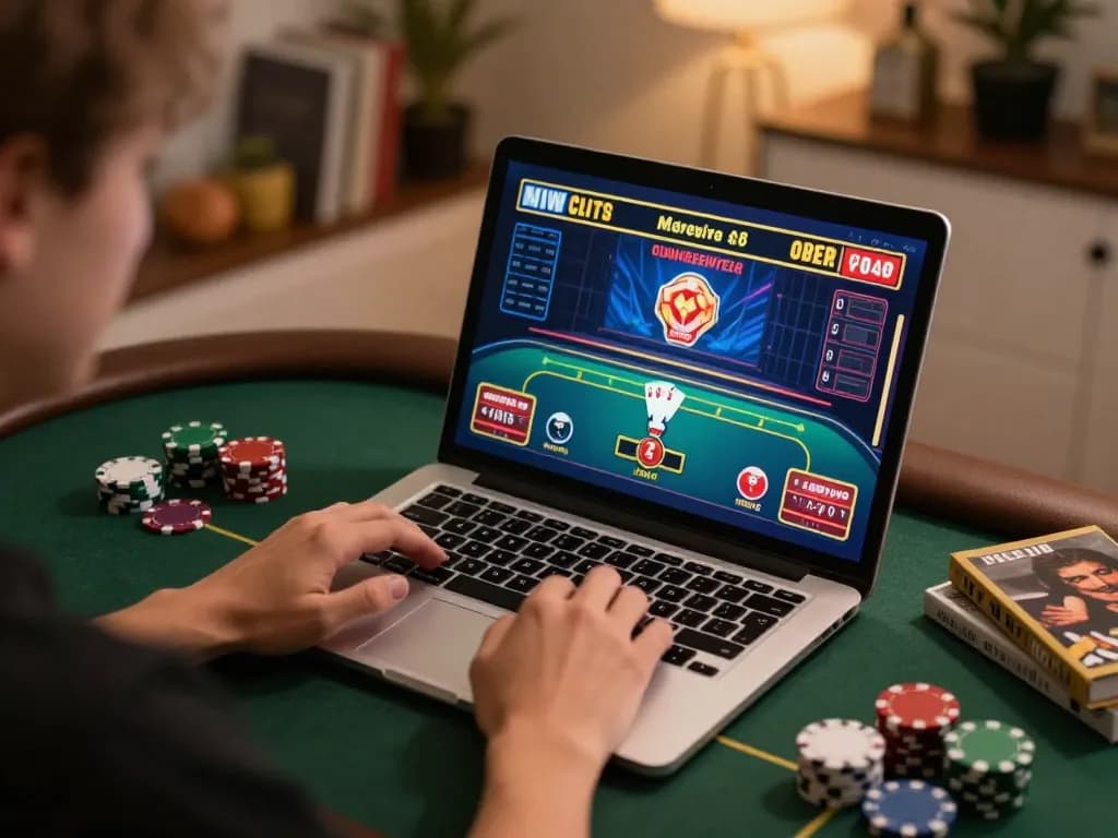 Player using mm88 to engage in high-stakes poker with vibrant game visuals.