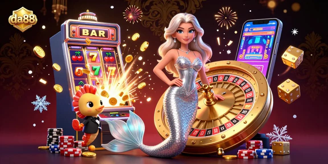 Experience da88 with vibrant casino action and stunning visuals in this engaging illustration.