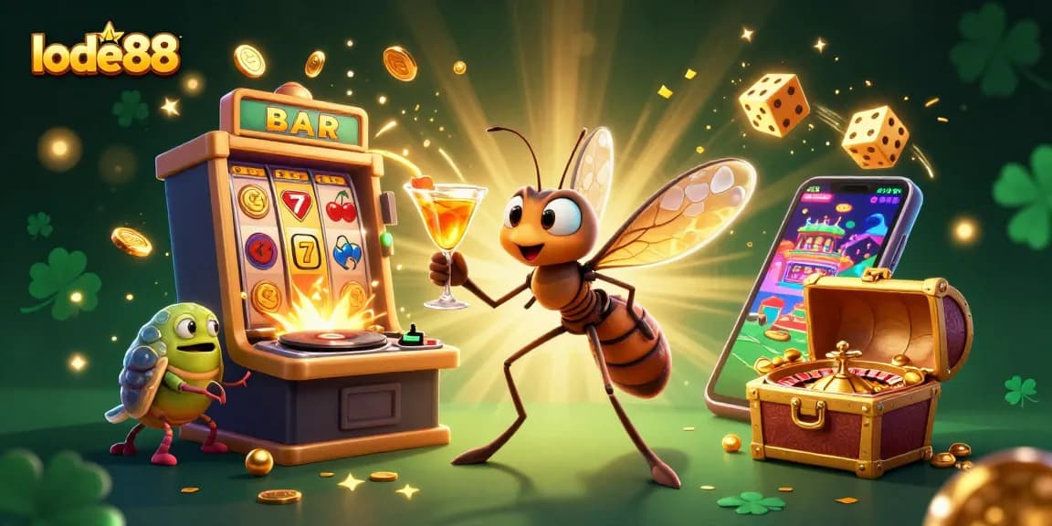 Experience lode88 with vibrant 3D elements showcasing a lively casino scene.