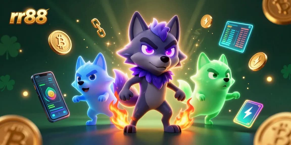 Engage with rr88's exciting gaming universe, featuring spectral wolves and crypto elements.