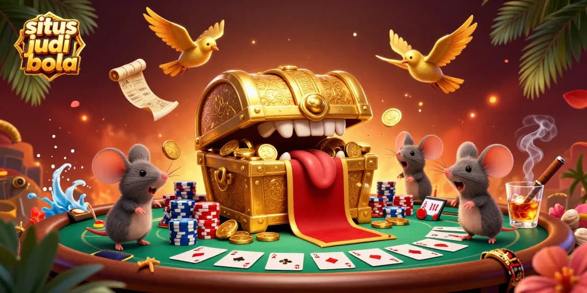Jelajahi situs judi bola dengan interaksi meriah di ilustrasi kasino 3D yang penuh warna.