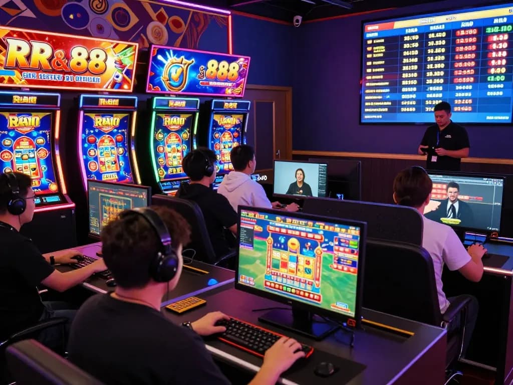 Engaging players at RR 88 enjoying a thrilling live casino gaming experience.