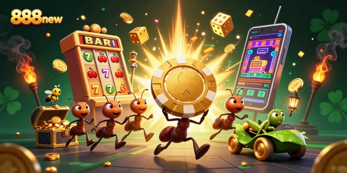 Join the 888new ants in their thrilling heist for golden poker chips among bursting jackpots.