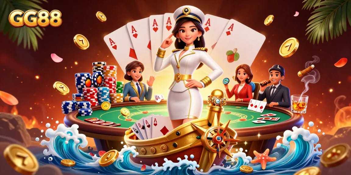 Experience thrilling gameplay at GG88 with vibrant slot machines and poker elements in action.