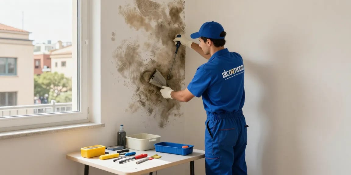 Servicio profesional y local para quitar moho en Barcelona y paredes afectadas por humedad.