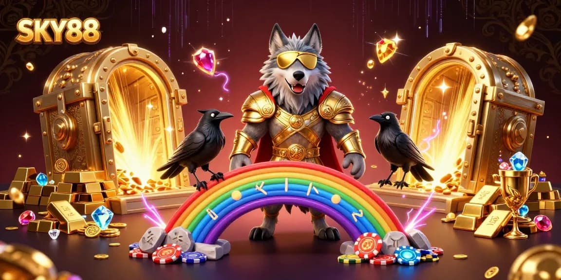 Experience thrilling gameplay with SKY88 through our captivating Norse-themed casino scene.