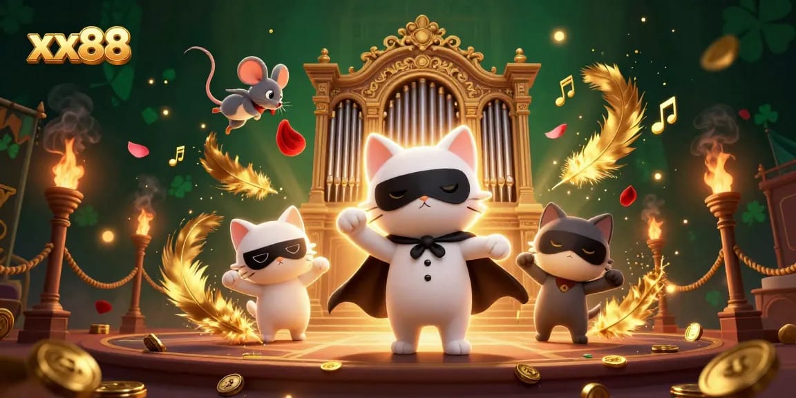 Win big with xx88 at the vibrant casino featuring dramatic characters and gaming elements.