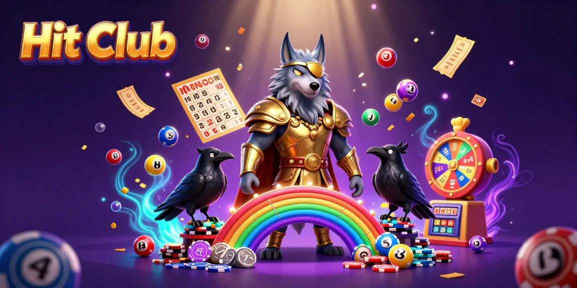 Witness the Hit Club's vibrant casino scene with dynamic lottery elements.