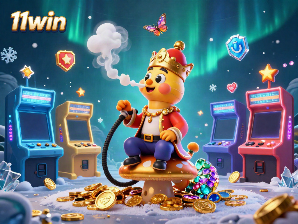 11win casino experience visualized with vibrant characters and dynamic game elements