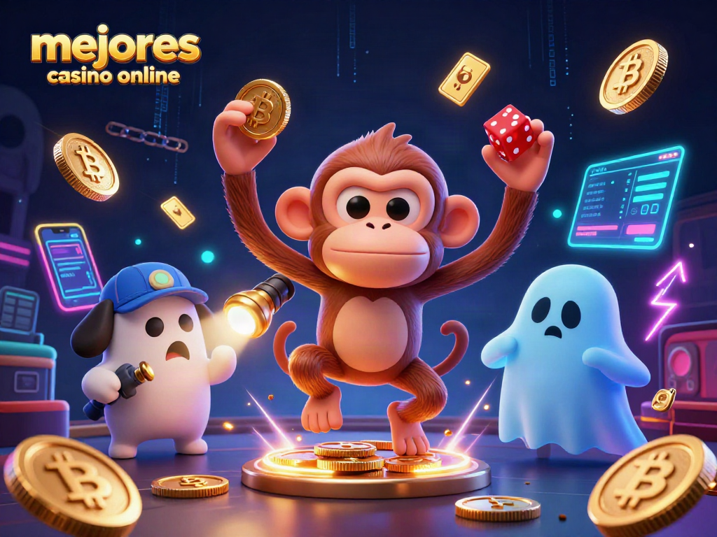 Gana en los mejores casinos online con una emocionante ilustración de un mono poltergeist y un perro cazador.