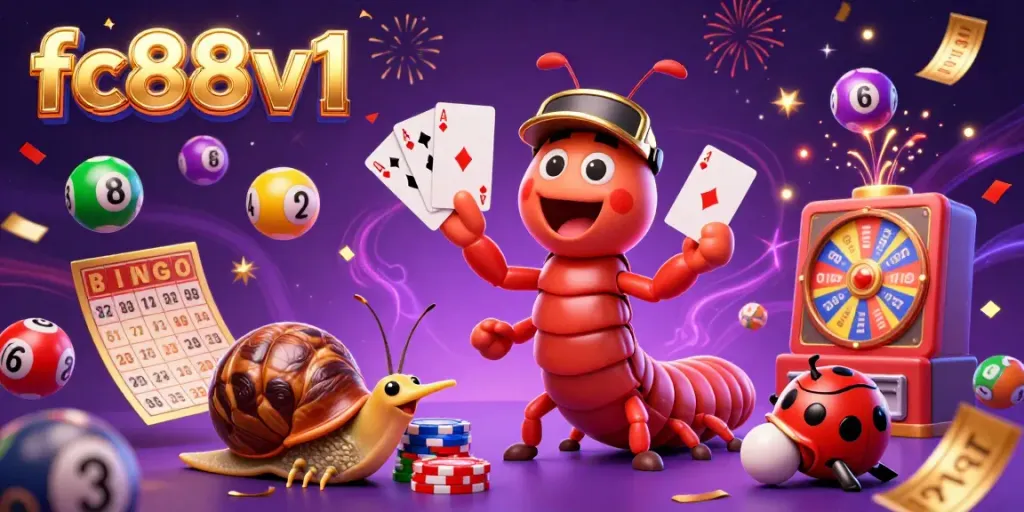 Experience the exciting fc88v1 casino atmosphere with a millipede dealer and vibrant game elements.