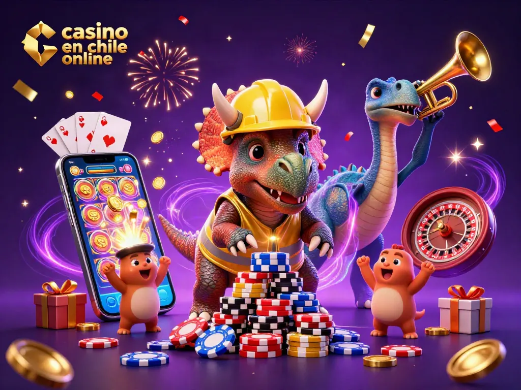 Disfruta de la emoción del casino en Chile online con esta ilustración vibrante y entretenida.