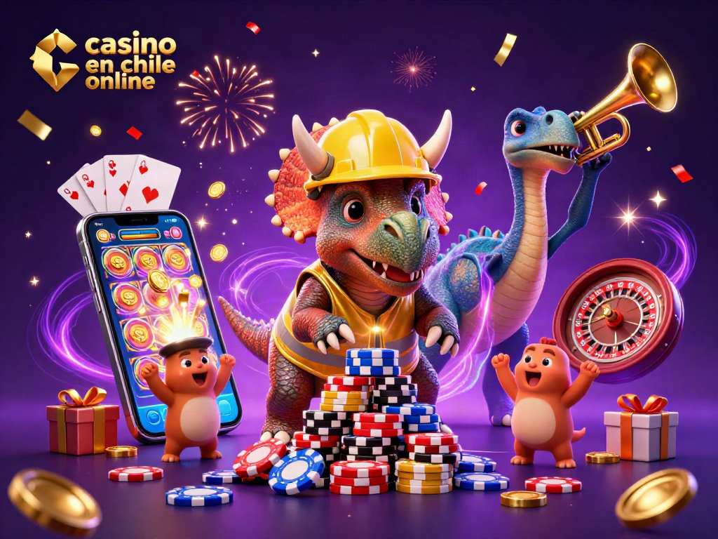 Disfruta de la emoción del casino en Chile online con esta ilustración vibrante y entretenida.